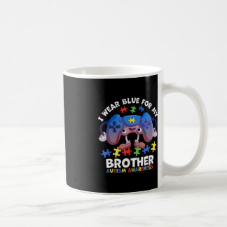 I Wear Blue For My Brother Autism Awareness Boys V Coffee Mug