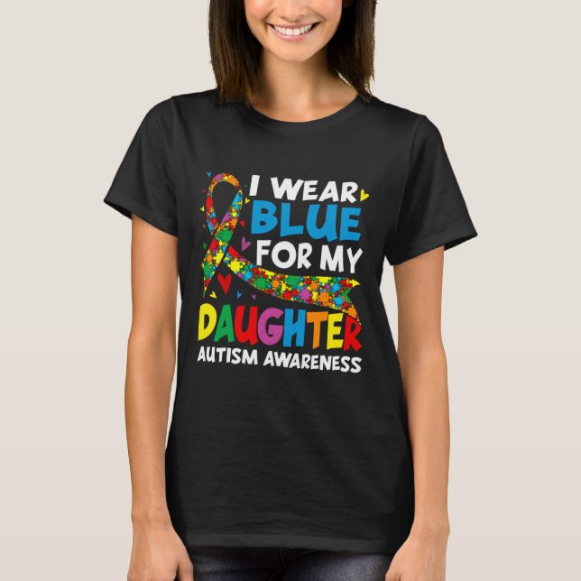 I Wear Blue For My Brother Cool Autism Awareness A T-Shirt (Front)