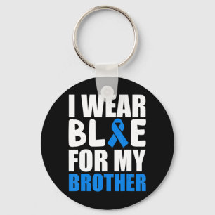 I Wear Blue For My Brother shirt Autism Awareness Keychain