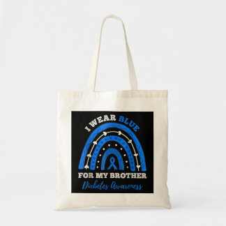 I Wear Blue For My Brother T1D Type 1 Diabetes Awa Tote Bag