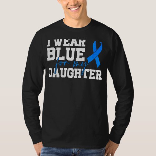 I Wear Blue For My Daughter Autism Awareness Boys  T_Shirt