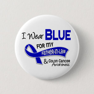 I Wear Blue For My Father-In-Law 42 Colon Cancer Button