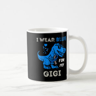 I Wear Blue For My Gigi T Rex Dino Diabetes Awaren Coffee Mug