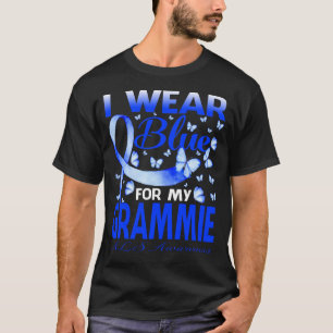 I Wear Blue For My GRAMMIE ALS Awareness Butterfly T-Shirt