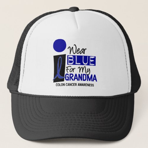 I Wear Blue For My Grandma 9 COLON CANCER T_Shirts Trucker Hat
