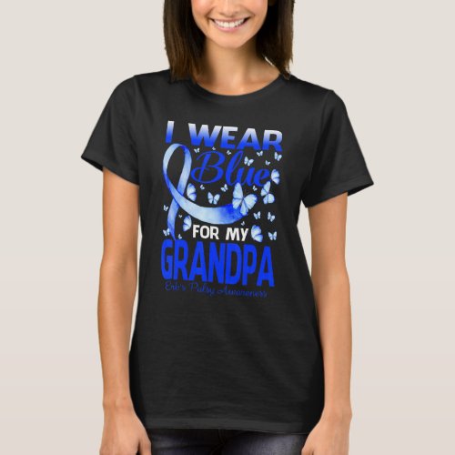 I Wear Blue For My Grandpa Erbs Palsy Awareness T_Shirt