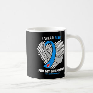 I Wear Blue For My Grandson Type 1 Diabetes Awaren Coffee Mug