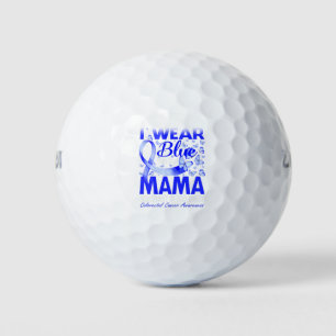 I Wear Blue For My Mama Colorectal Cancer Golf Balls