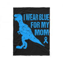 I Wear Blue For My Mom Diabetes Awareness Toddler  Fleece Blanket