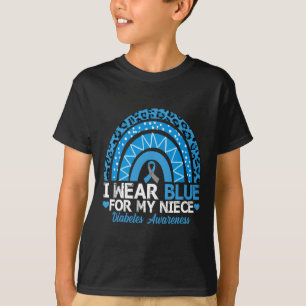 I Wear Blue For My Niece Type 1 Diabetes Awareness T-Shirt