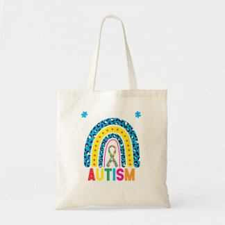 i wear blue for my son autism awareness mom and da tote bag