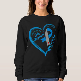I Wear Blue For My Stepmom Diabetes Awareness Ribb Sweatshirt