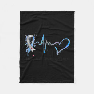 I Wear Blue For Someone Fights Diabetes Awareness Fleece Blanket