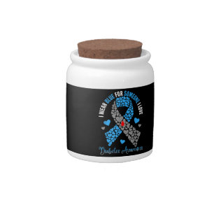 I Wear Blue For Someone I Love Type 1 Diabetes Awa Candy Jar