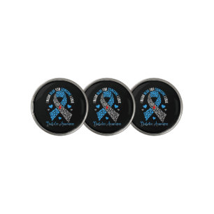 I Wear Blue For Someone I Love Type 1 Diabetes Awa Golf Ball Marker