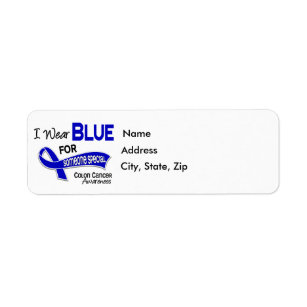 I Wear Blue For Someone Special 42 Colon Cancer Label