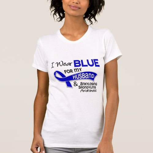 I Wear Blue Husband 42 Ankylosing Spondylitis AS T_Shirt