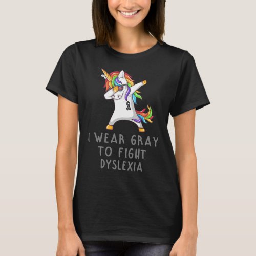 I Wear Blue To Fight Dyslexia Awareness T_Shirt