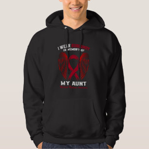 I Wear Burgundy In Memory of Aunt Multiple Myeloma Hoodie