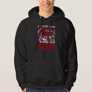 I Wear Burgundy In Memory Of My Aunt Sickle Cell A Hoodie