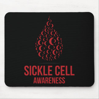 I Wear Burgundy Ribbon Sickle Cell Awareness Septe Mouse Pad