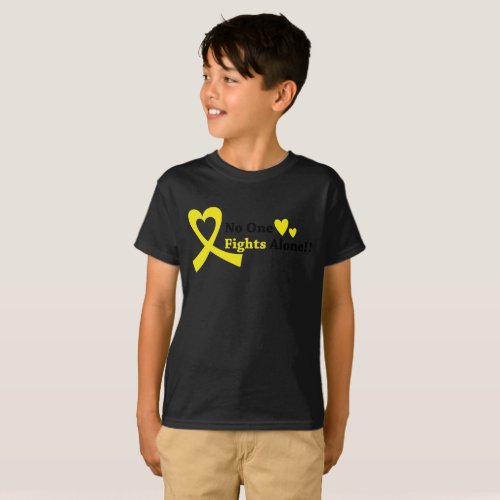 I Wear Gold Childhood Cancer Awareness support T_Shirt