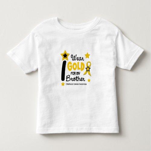 I Wear Gold For My Brother 12 STAR VERSION Toddler T_shirt