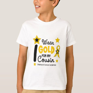 I Wear Gold For My Cousin 12 STAR VERSION T-Shirt