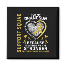 I Wear Gold For My Grandson Childhood Cancer Suppo Magnet