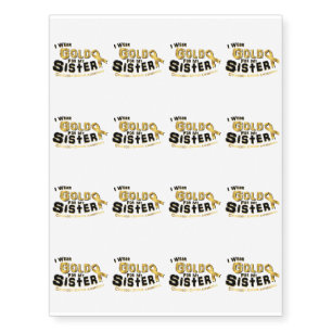 I Wear Gold For My Sister Childhood Cancer Temporary Tattoos