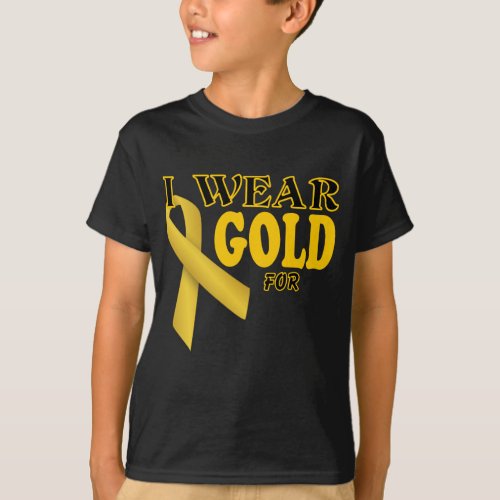 I wear gold for template T_Shirt