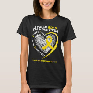 I Wear Gold I'm A Survivor Kids Childhood Cancer A T-Shirt