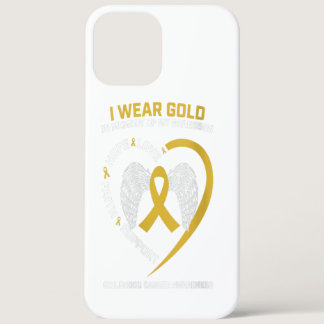 I Wear Gold In Memory Of Grandson Childhood Gift iPhone 12 Pro Max Case