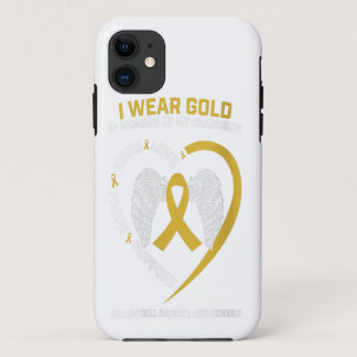I Wear Gold In Memory Of Grandson Childhood Gift iPhone 11 Case