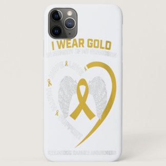I Wear Gold In Memory Of Grandson Childhood Gift iPhone 11 Pro Max Case