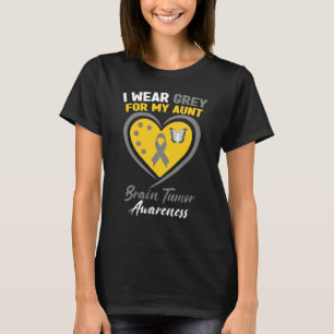 I Wear Gray For My Aunt Brain Tumor Awareness T-Shirt