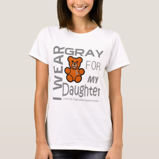 I wear gray for my daughter juvenile diabetes Awar T-Shirt