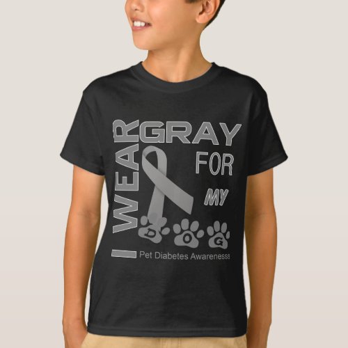I wear gray for my dog Pet Diabetes Awareness Appa T_Shirt