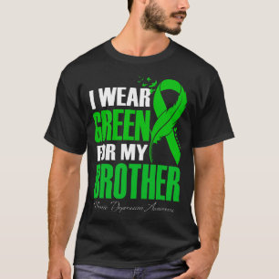 I Wear Green For My Brother Manic Depression Aware T-Shirt