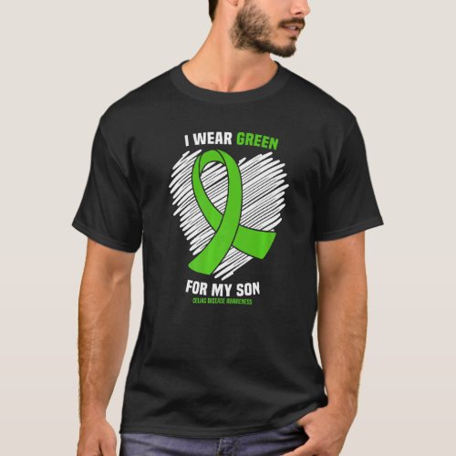 I Wear Green For My Son Celiac Disease Awareness T_Shirt
