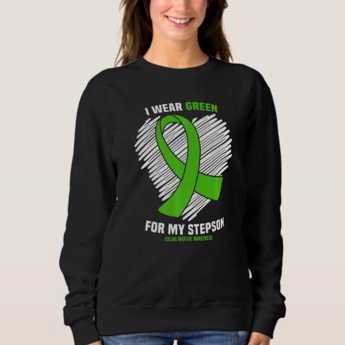 I Wear Green For My Stepson Celiac Disease Awarene Sweatshirt