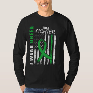 I Wear Green I'm a Fighter Kidney Disease Awarenes T-Shirt