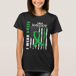 I Wear Green Kidney Disease Warrior Awareness USA  T-Shirt