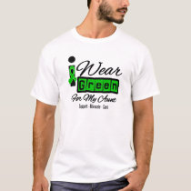 I Wear Green Ribbon (Retro) - Aunt T-Shirt