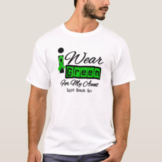 I Wear Green Ribbon (Retro) - Aunt T-Shirt