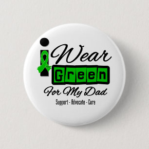 I Wear Green Ribbon (Retro) - Dad Button