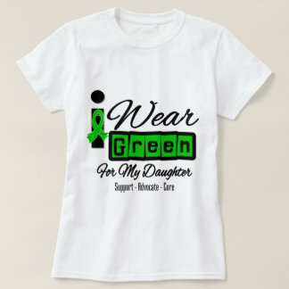I Wear Green Ribbon (Retro) - Daughter T-Shirt
