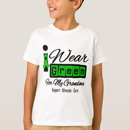 I Wear Green Ribbon Retro _ Grandma T_Shirt