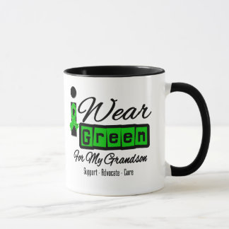 I Wear Green Ribbon (Retro) - Grandson Mug