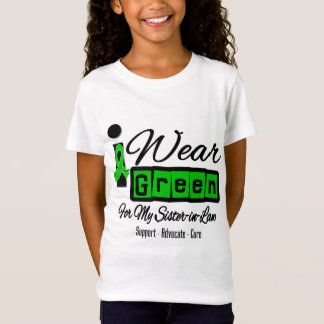 I Wear Green Ribbon (Retro) - Sister-in-Law T-Shirt
